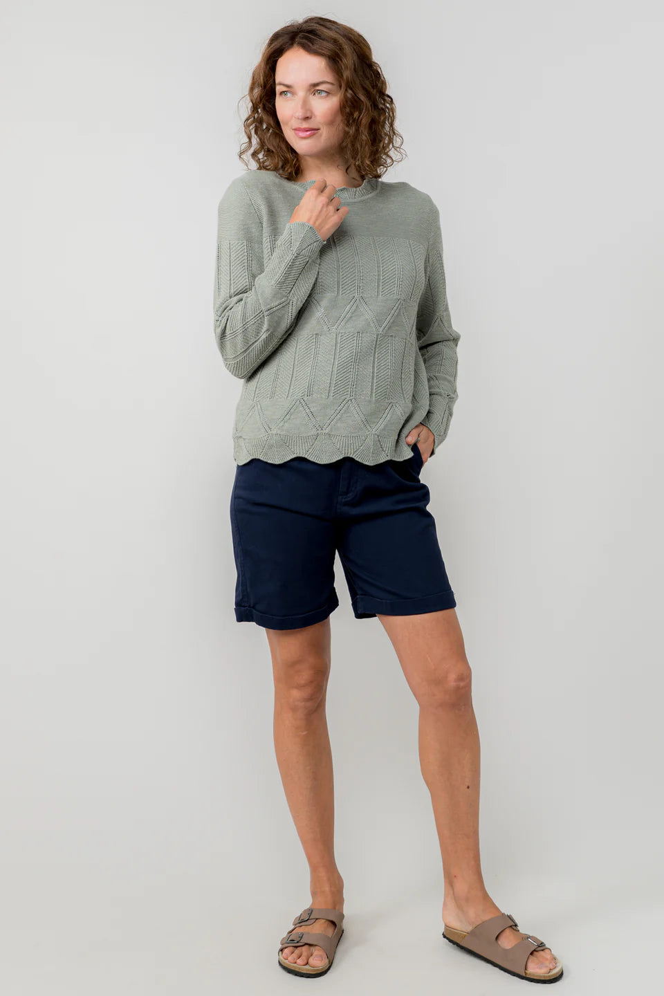 Lily & Me Marine Stretch  Shorts Navy Twill