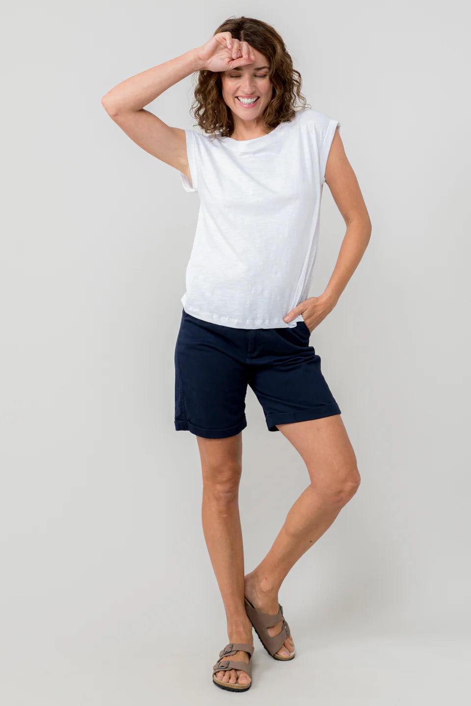 Lily & Me Marine Stretch  Shorts Navy Twill