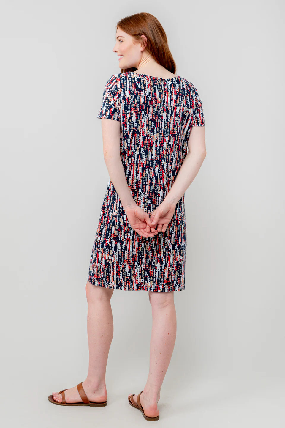 Lily & Me Calcot Stretch Jersey Pocket Dress Navy
