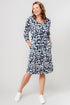 Lily & Me Uplands Dress 3/4 Sleeve Prairie Navy