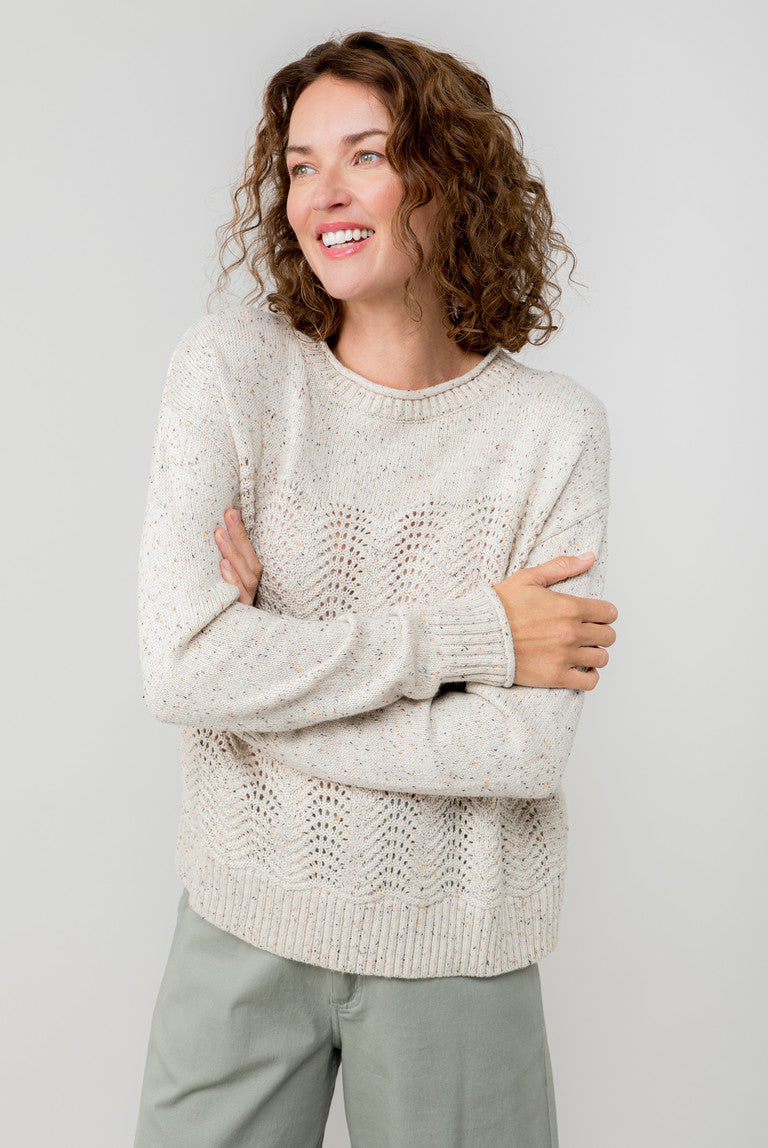 Lily & Me Leah Jumper Fleck Knit Oatmeal