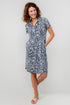 Lily & Me Elmore  Printed Cotton Jersey Shirt Dress Navy