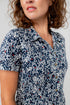 Lily & Me Elmore  Printed Cotton Jersey Shirt Dress Navy