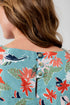Lily & Me Sun And Shade Linen Blend Shell Top Ocean