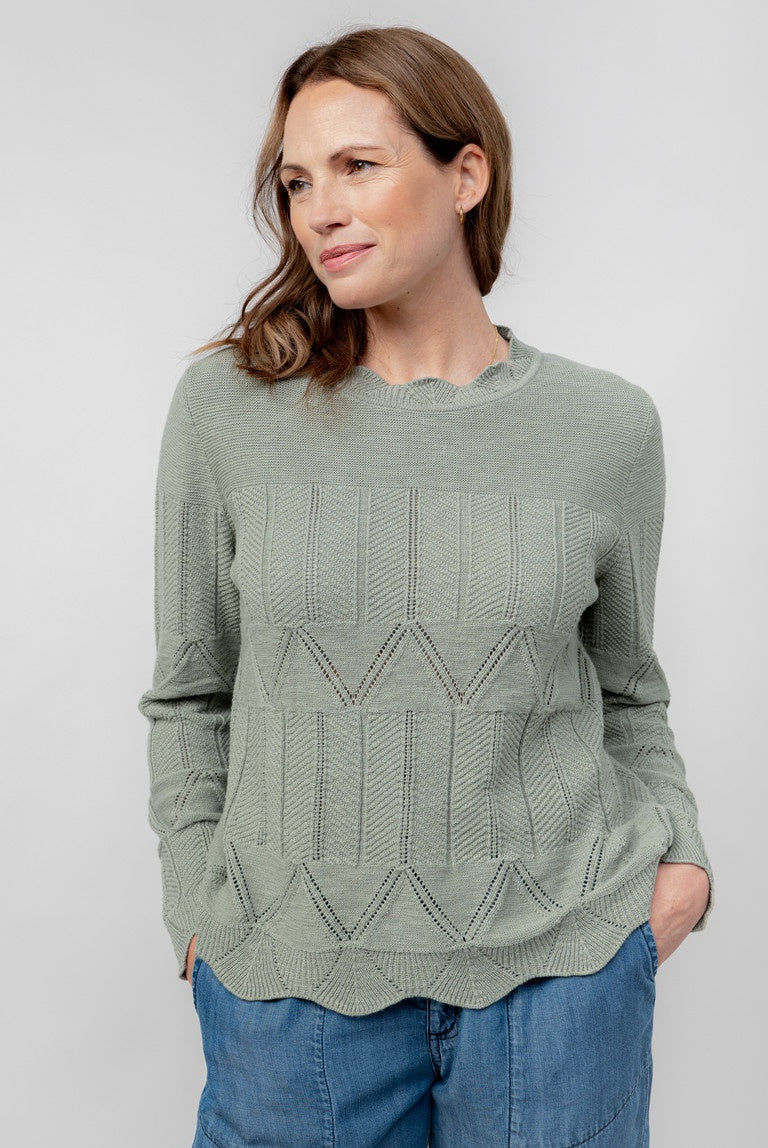 Lily & Me Rosie Jumper Plain Sage