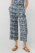 Lily & Me Greta Cropped Trouser Ditsy Print Navy