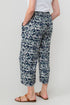 Lily & Me Greta Cropped Trouser Ditsy Print Navy