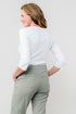 Lily & Me Monica Top 3/4 Sleeve Plain White