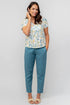 Lily & Me Myrtle Textured Organic Cotton Top Aveline White