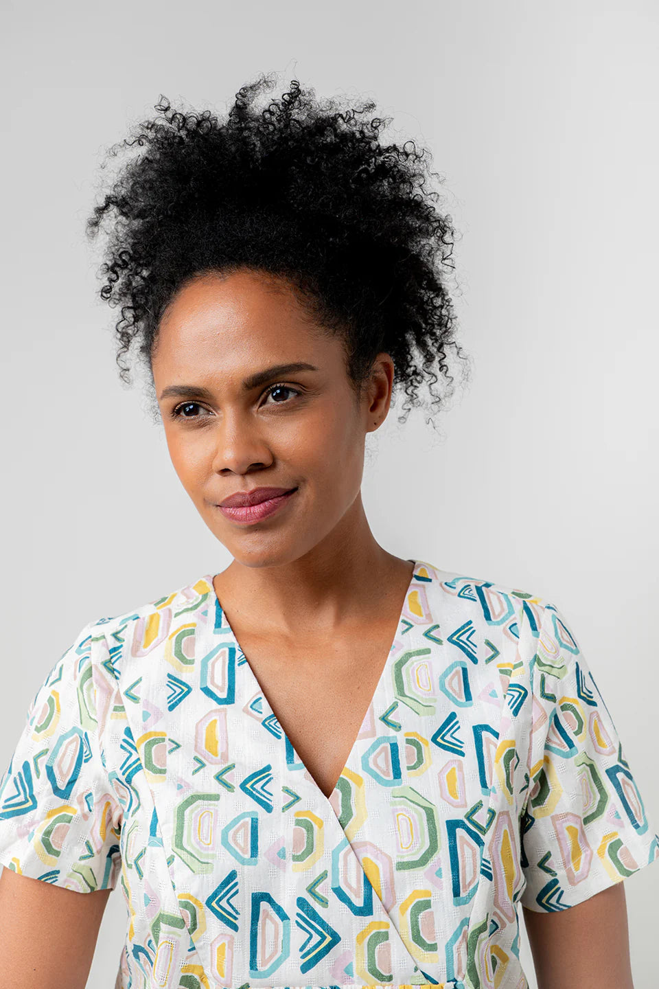 Lily & Me Myrtle Textured Organic Cotton Top Aveline White