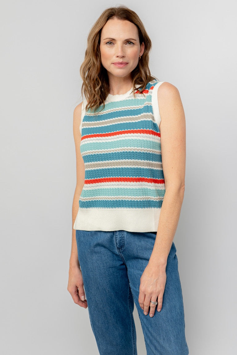 Lily & Me Eva Organic Cotton Knitted Tank Stripe