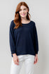 Lily & Me Laburnum Knitted Batwing Top Navy