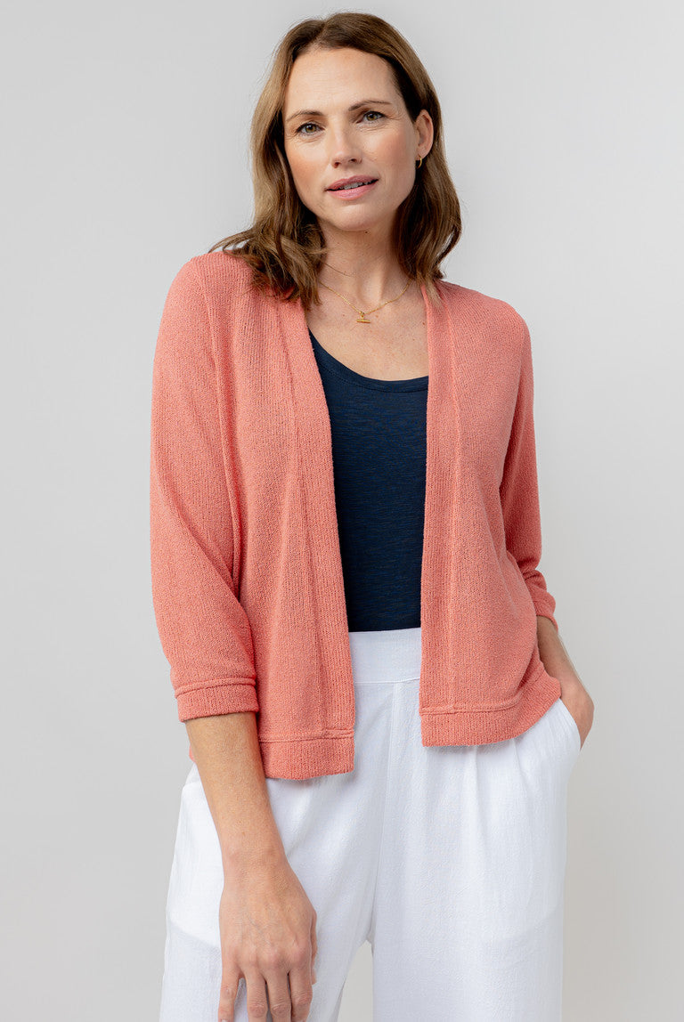 Lily & Me Shore Summer Knit Cardi Antique Rose