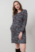 Lily & Me Spruce Floral Print Swing Dress Moondream Chocolate