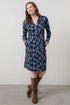 Lily & Me Elmore 100% Organic Cotton Dress Foliage Navy