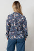 Lily & Me Rachel Frill Printed Blouse Navy