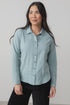 Lily & Me Patsy Organic Cotton Check Shirt Ice Blue