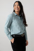 Lily & Me Patsy Organic Cotton Check Shirt Ice Blue