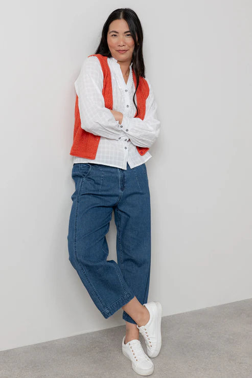 Lily & Me Marly Pointelle Knit Tank Red