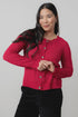 Lily & Me Layla Pointelle Knit Cardigan Scarlet