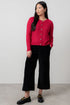 Lily & Me Layla Pointelle Knit Cardigan Scarlet