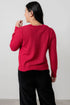 Lily & Me Layla Pointelle Knit Cardigan Scarlet