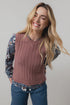 Lily & Me Eva Tank Fleck Knit Antique Rose