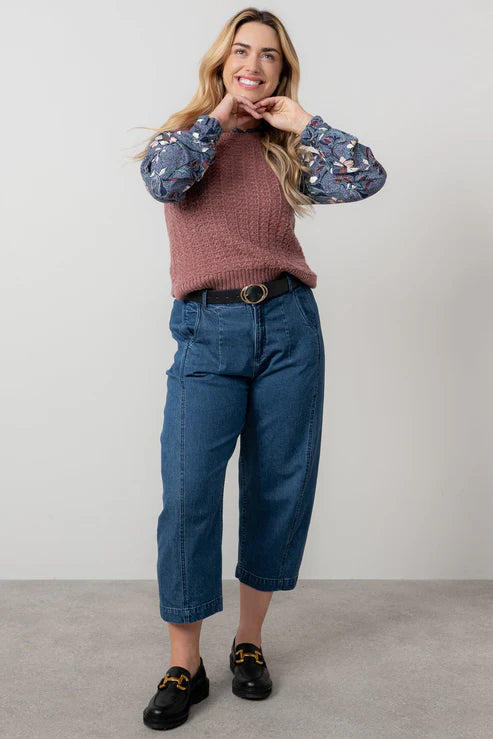 Lily & Me Eva Tank Fleck Knit Antique Rose