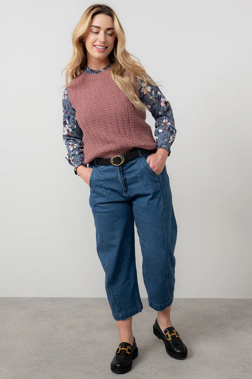 Lily & Me Eva Tank Fleck Knit Antique Rose