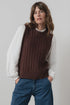 Lily & Me Eva Tank Fleck Knit Chocolate
