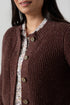 Lily & Me June Rib Cardigan Fleck Knit Chocolate