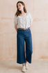 Lily & Me Poppy Embroidered Stripe Blouse Ecru