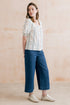 Lily & Me Poppy Embroidered Stripe Blouse Ecru