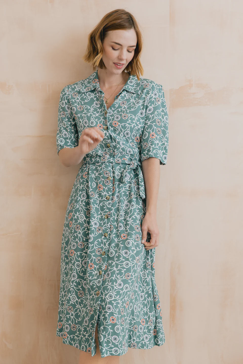 Lily & Me Robyn Tea Dress Sea Holly Ocean