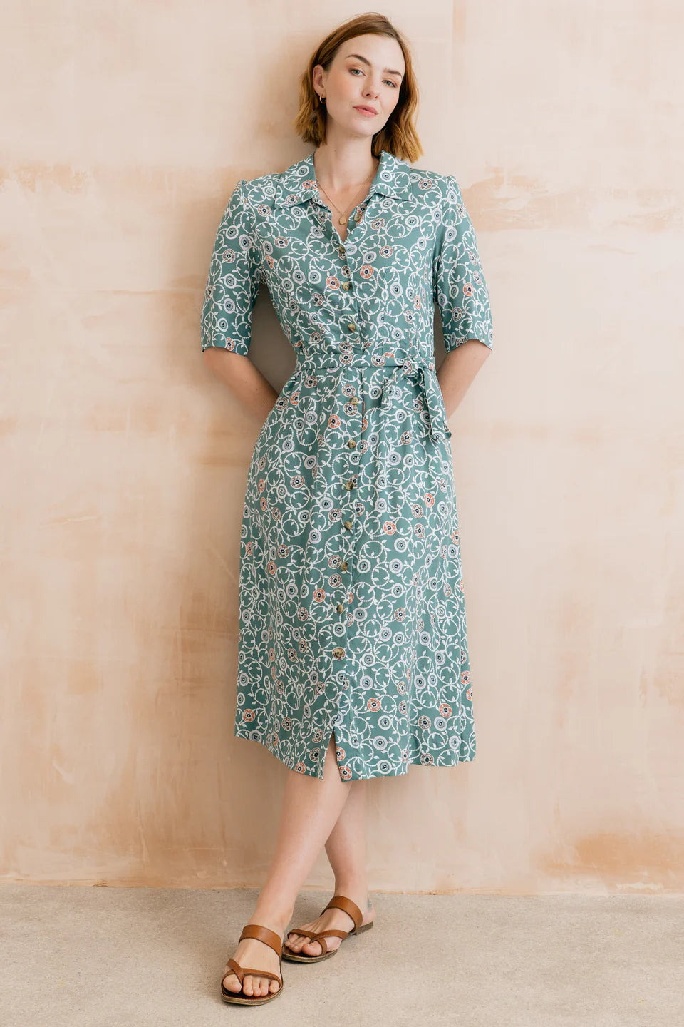 Lily & Me Robyn Tea Dress Sea Holly Ocean