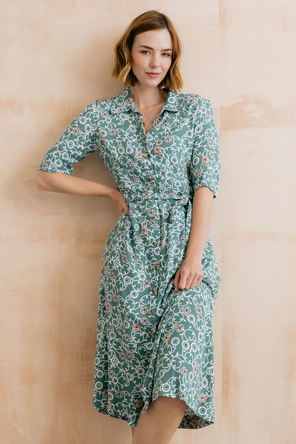 Lily & Me Robyn Tea Dress Sea Holly Ocean