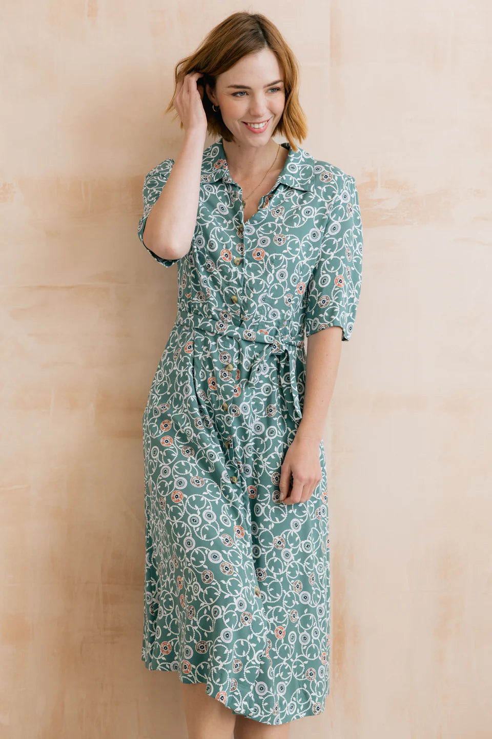 Lily & Me Robyn Tea Dress Sea Holly Ocean