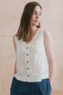Lily & Me Allium Two Way Vest Big Bloom Jacquard White