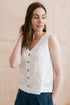 Lily & Me Allium Two Way Vest Big Bloom Jacquard White