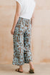 Lily & Me Greta Highline Print Cropped Trousers Mocha