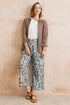 Lily & Me Greta Highline Print Cropped Trousers Mocha