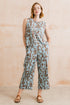 Lily & Me Greta Highline Print Cropped Trousers Mocha