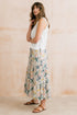 Lily & Me Evie Organic Cotton Ditsy Printed Midi Skirt Ecru