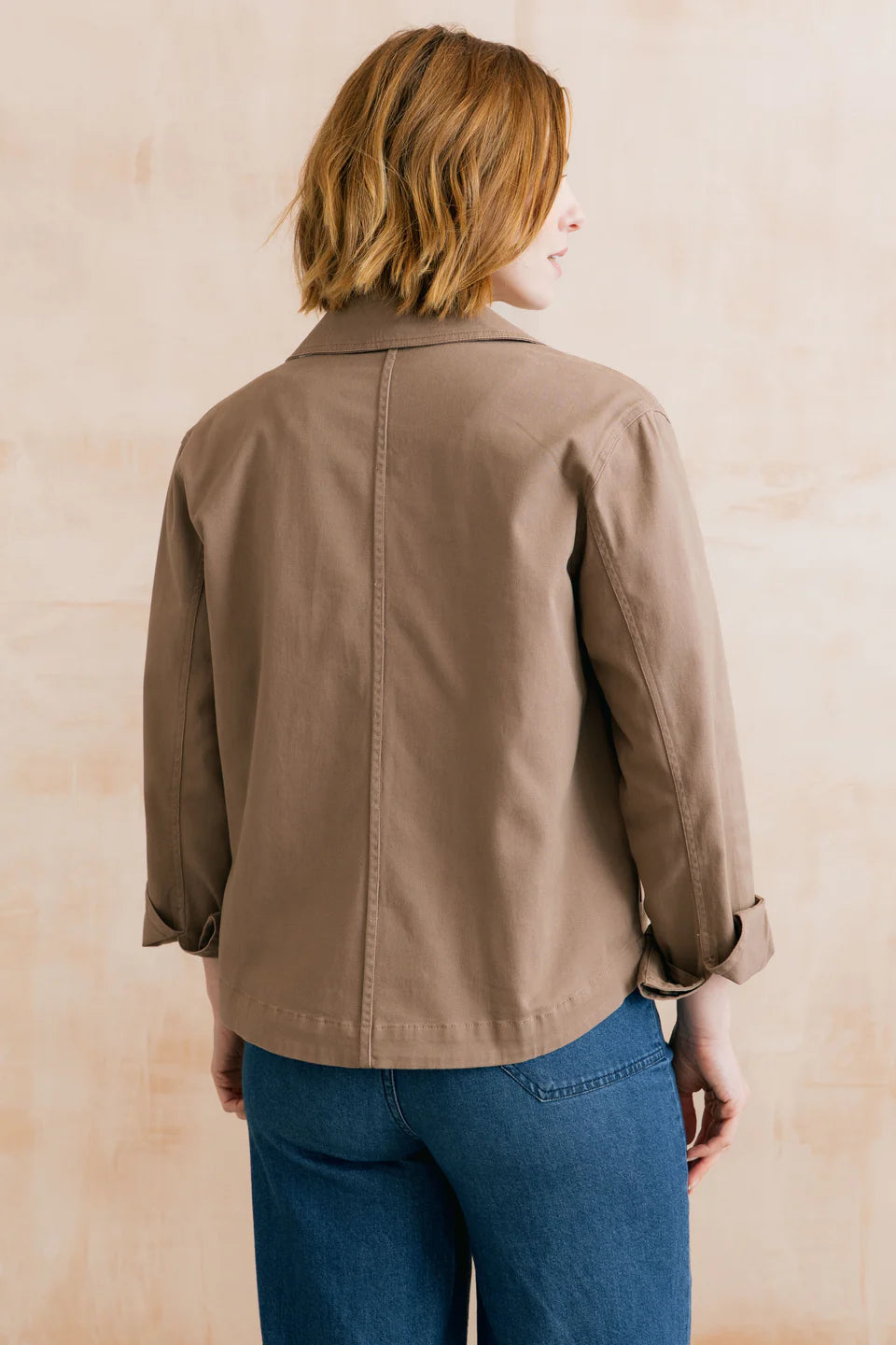 Lily & Me Effie Stretch Cotton Twill Jacket Mocha