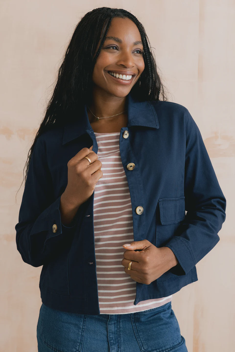 Lily & Me Effie Jacket Twill Navy