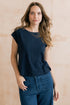 Lily & Me Tidal T shirt Organic Cotton Slub Navy