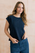 Lily & Me Tidal T shirt Organic Cotton Slub Navy