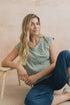 Lily & Me Tidal T shirt Organic Cotton Slub Silver Sage
