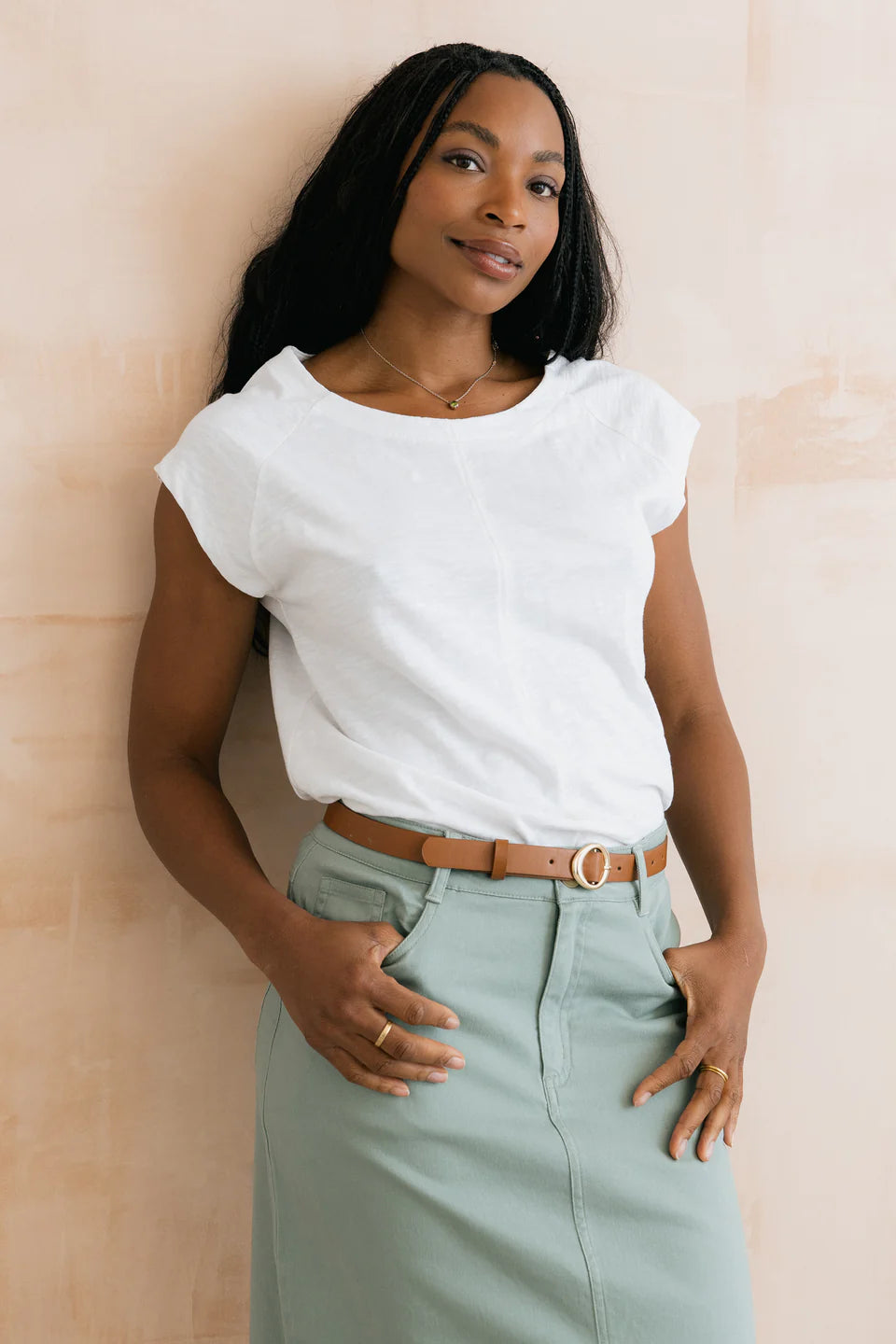 Lily & Me Tidal Organic Cotton T-Shirt White