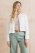 Lily & Me Grasslands Jacket Plain Linen White